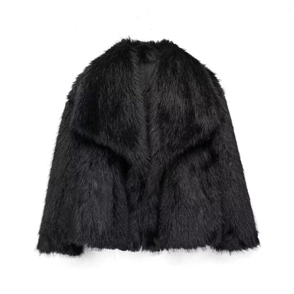 Stylish and cozy plush winter coat for women, available in a variety of trendy colors and sizes