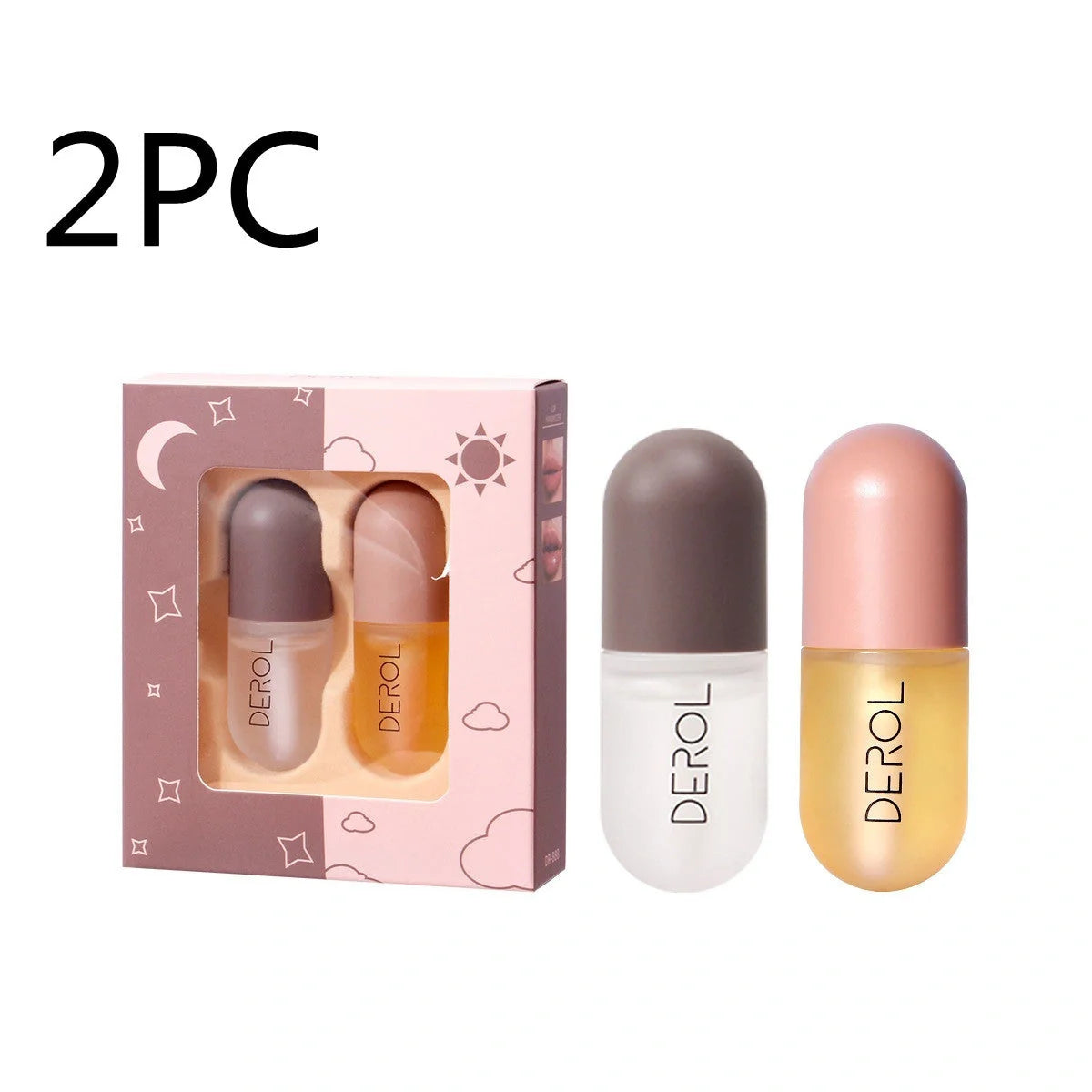 Day Night Instant Volume Lip Plumper Oil in light yellow for hydration and repair