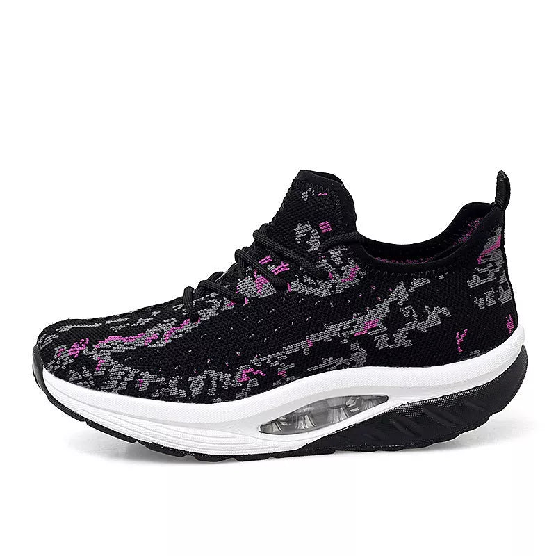 Women's woven air cushion sneakers in various colours