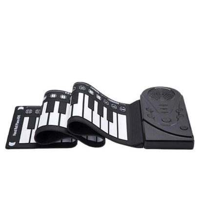 Portable 88-key digital roll-up piano with built-in speakers, rhythms, and sound effects for musical exploration