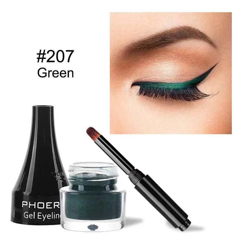 PHOERA Ten-Colour Eyeliner Set showcasing vibrant shades for creative makeup looks