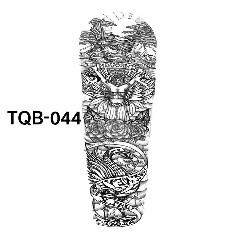 Waterproof Full Arm Tattoo Sticker in various colours for temporary body art