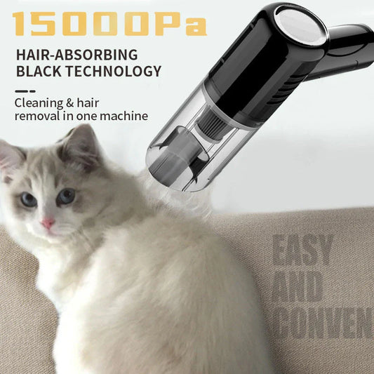 Premium dual-use pet hair vacuum cleaner with powerful suction for effortless cleaning of cars and homes