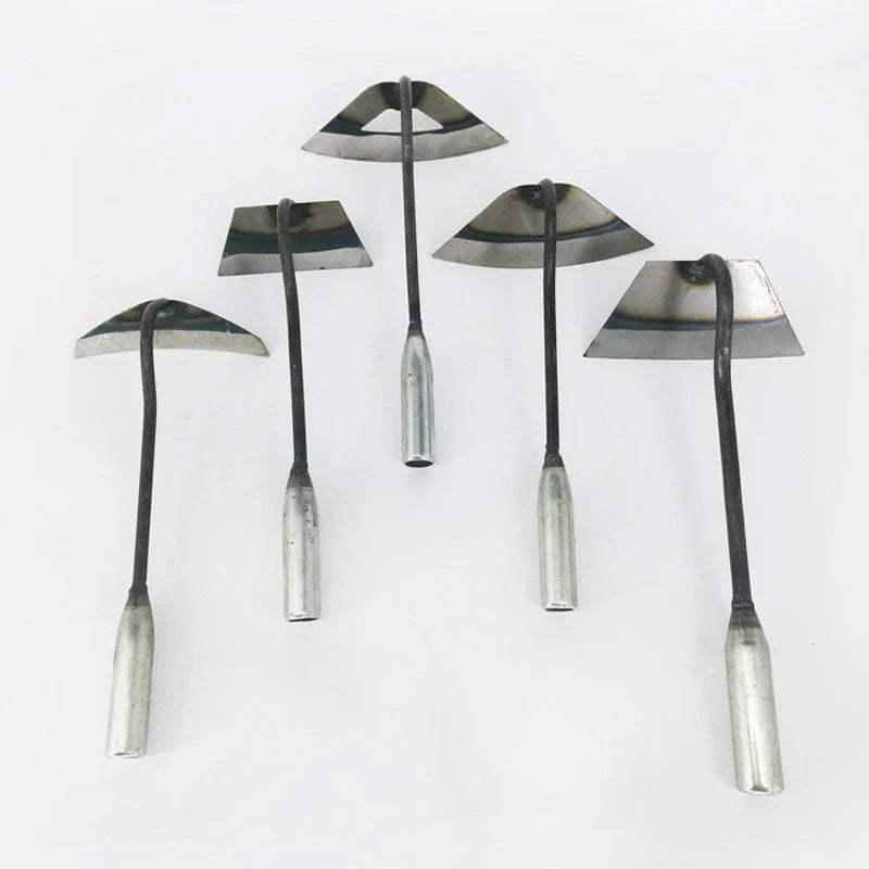 Premium manganese steel garden hoe with hollow design, versatile for weeding, soil preparation, and vegetable planting in the UK