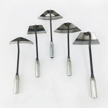 Premium manganese steel garden hoe with hollow design, versatile for weeding, soil preparation, and vegetable planting in the UK