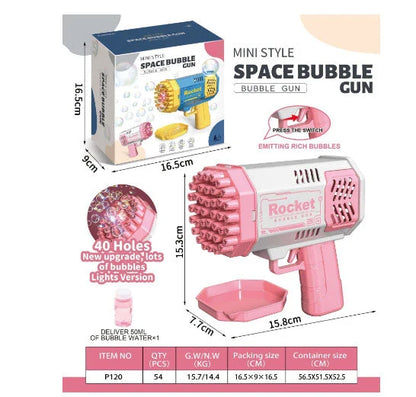 Extraordinary Bubble Blaster with 69 bubble-producing holes, creating a cloud of colourful bubbles for endless fun and entertainment