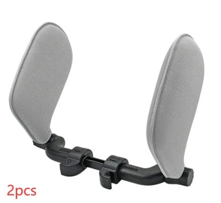 Adjustable car seat headrest pillow with memory foam for neck support during travel