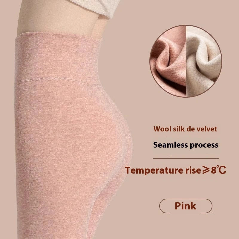Luxury cashmere and velvet winter leggings for women in various colours