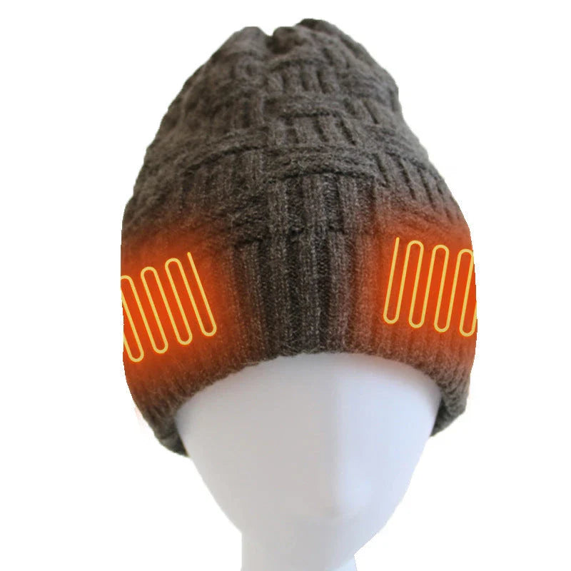Premium Heated Unisex Fleece Hat with adjustable temperature control and USB rechargeability