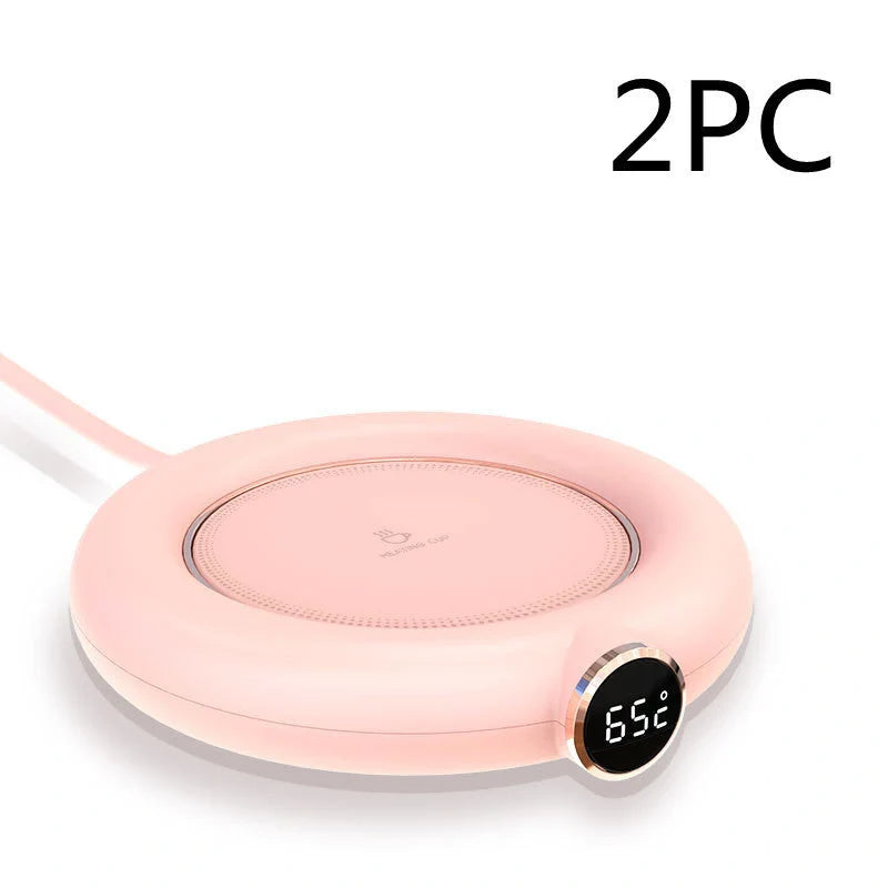 USB Cup Warmer Pad with adjustable temperature settings and LED display
