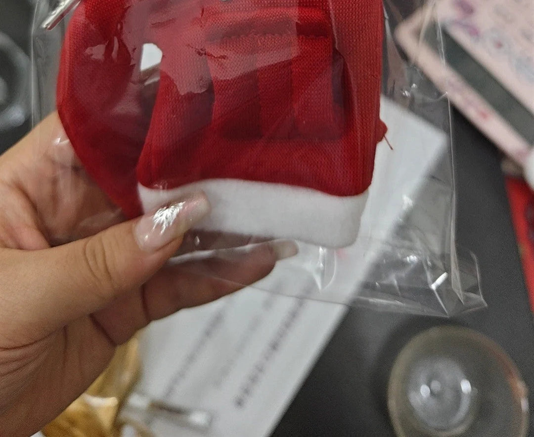 Christmas Hoodie Car Gearshift Cover in red and green, handmade from hoodie fabric
