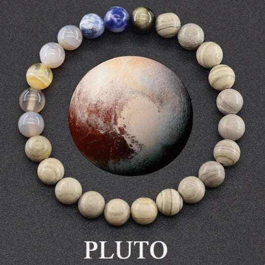 Matte 10mm stone beads couples bracelet in various planet-inspired colours