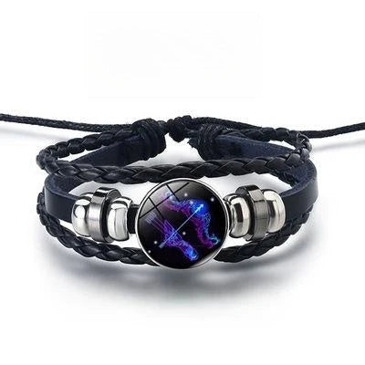 Glowing Zodiac Bracelet in punk style with luminous feature for night-time wear