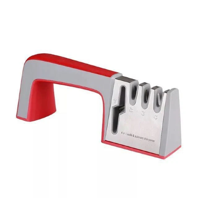 Stainless steel and ABS plastic fast knife sharpener in multiple colours