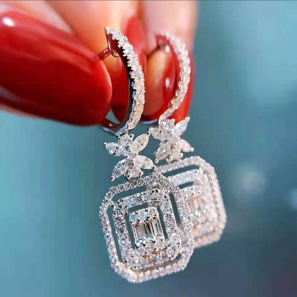 Elegant zirconia bow earrings for women, perfect for any occasion