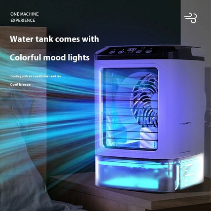 USB Portable Air Cooler with Dual Spray Cooling feature, compact and lightweight design for home and office use