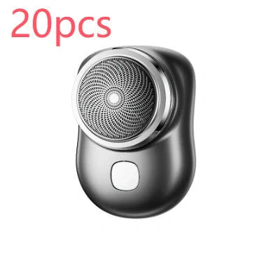 Mini Portable USB Rechargeable Electric Shaver for Men in black, blue, green, and silver
