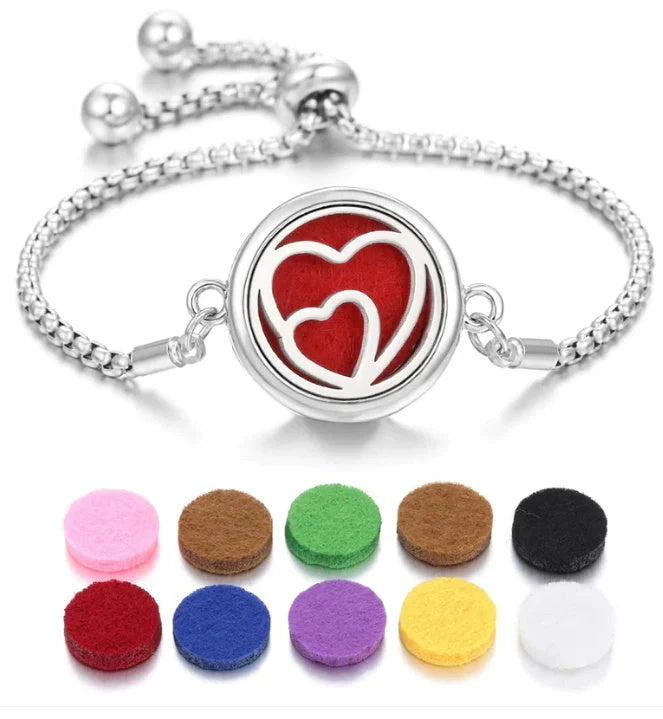 Stylish Aromatherapy Bracelet with Essential Oil Diffuser in various designs