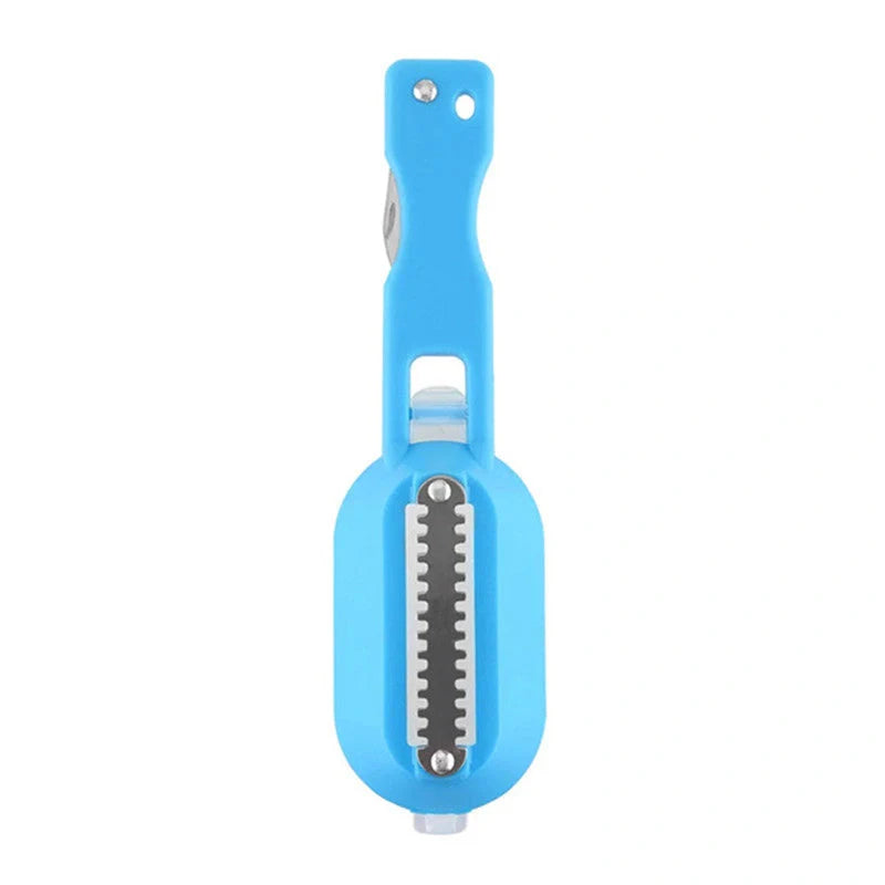 Fish Scale Scraper with cover design for mess-free descaling