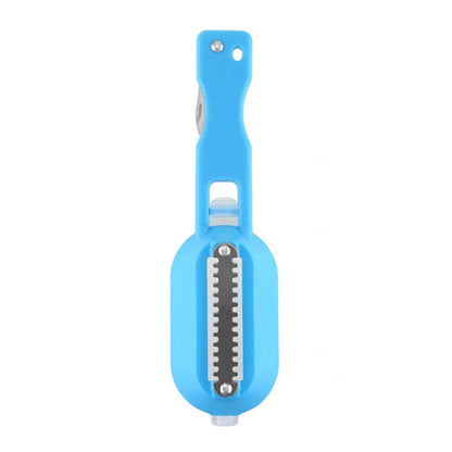 Fish Scale Scraper with cover design for mess-free descaling