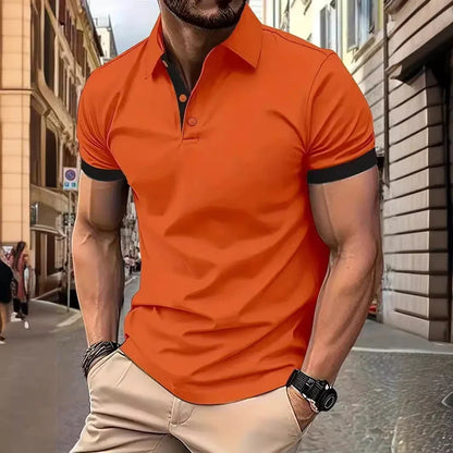 Premium short sleeve polo shirts for men in a variety of vibrant colors and sizes