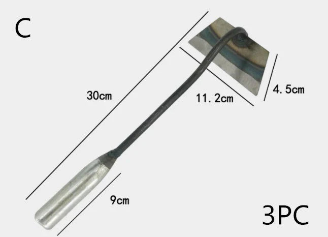 Premium manganese steel garden hoe with hollow design, versatile for weeding, soil preparation, and vegetable planting in the UK