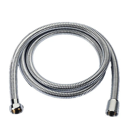 A high-pressure shower head with a stop button, cotton filter, and powerful water pressure for a luxurious bathing experience.