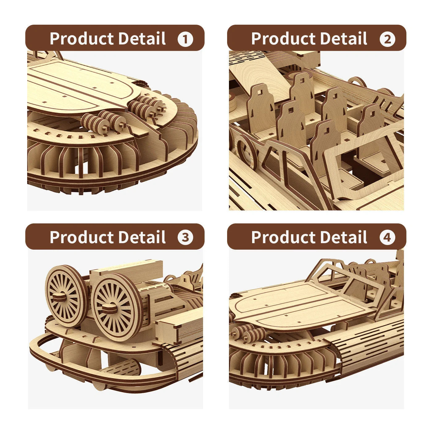 Allengrad Speedboat Puzzle Toy wooden assembly game for creative minds