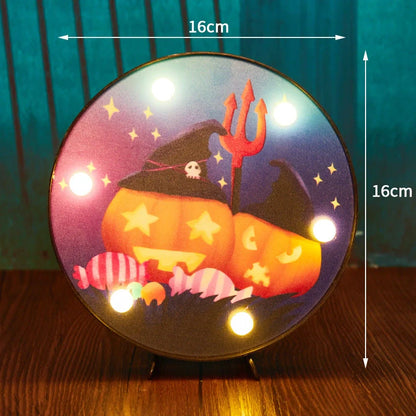 Halloween LED Light Pumpkin Ladybug Bat Head Outdoor Decorative Modeling Lights