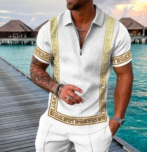European and American style POLO lapel casual short-sleeved T-shirt in various colours