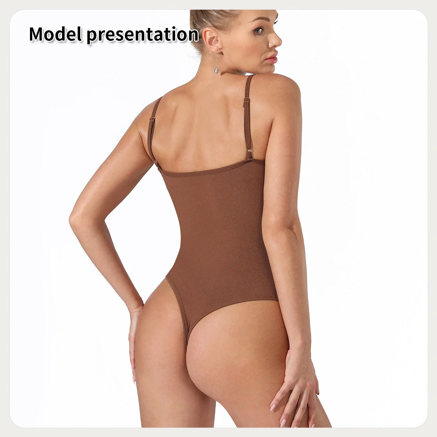 Elegant solid colour women's bodysuit, sleek and stylish design for any occasion.