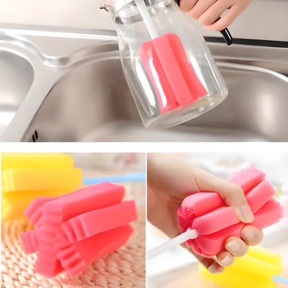 Two high-quality cup cleaning brushes with a dual-ended design for versatile glassware cleaning