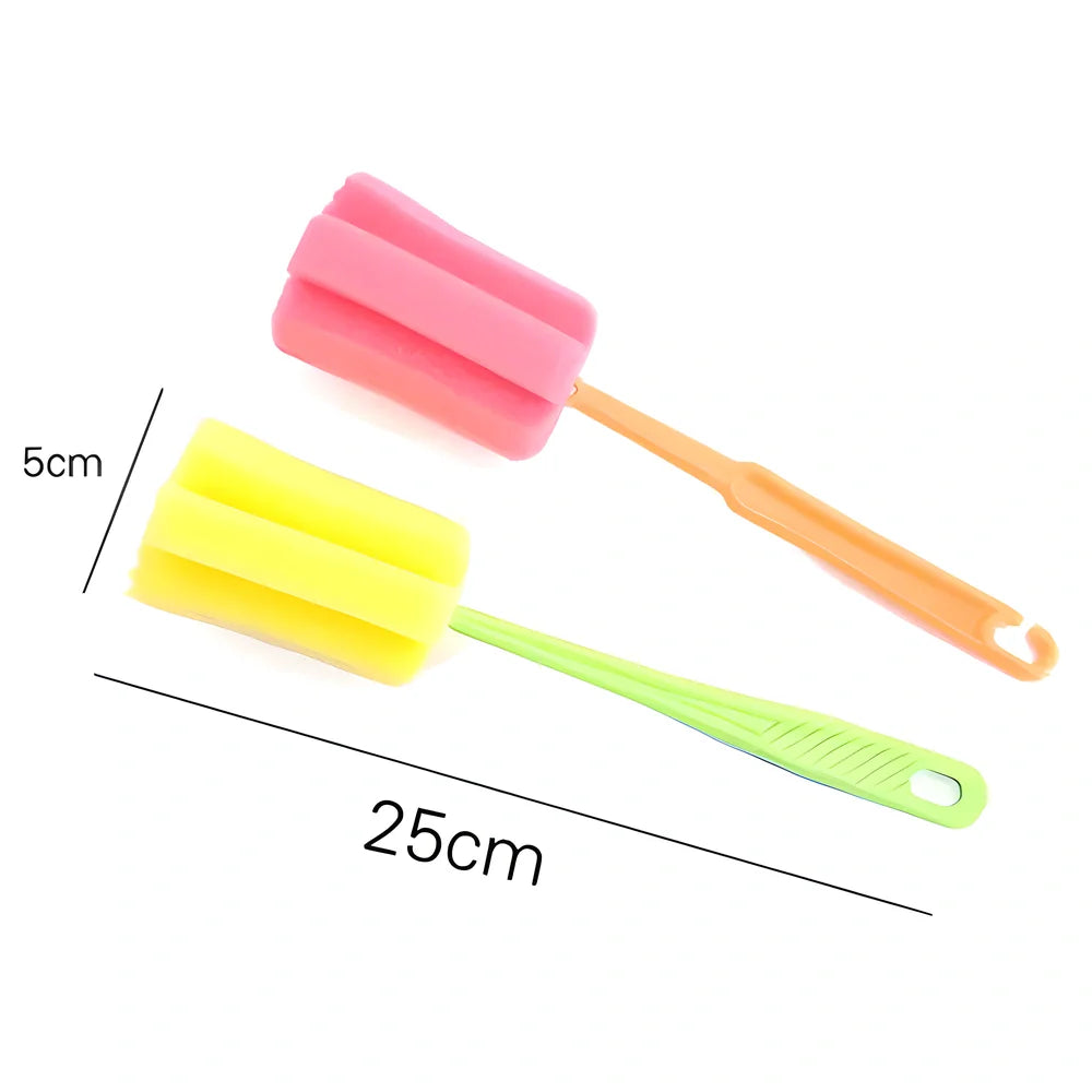 Two high-quality cup cleaning brushes with a dual-ended design for versatile glassware cleaning