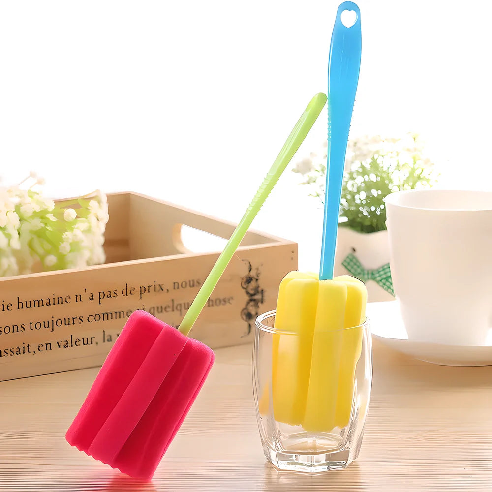Two high-quality cup cleaning brushes with a dual-ended design for versatile glassware cleaning