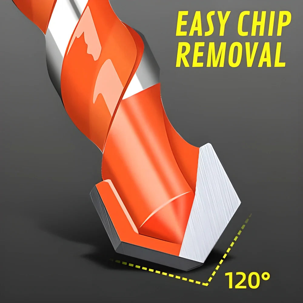 Premium Multi-Functional Tungsten & Carbide Drill Bits - Versatile Set for Drilling Through Steel, Concrete, Brick, Glass, and More