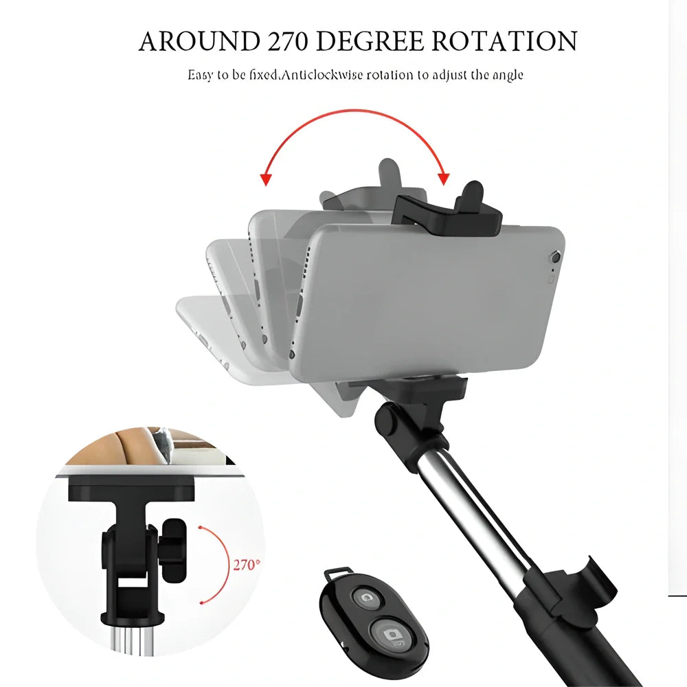 Versatile 3-in-1 Bluetooth Selfie Stick and Tripod for capturing photos and videos on the go