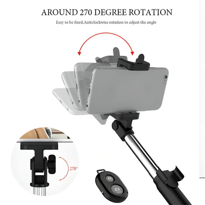 Versatile 3-in-1 Bluetooth Selfie Stick and Tripod for capturing photos and videos on the go