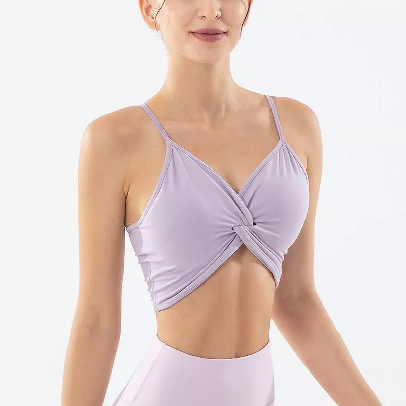 Women's running fitness yoga suit in white, grey purple, and khaki with sizes S to XL