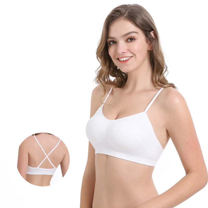 Disposable underwear sets with simple and cross belt designs in white