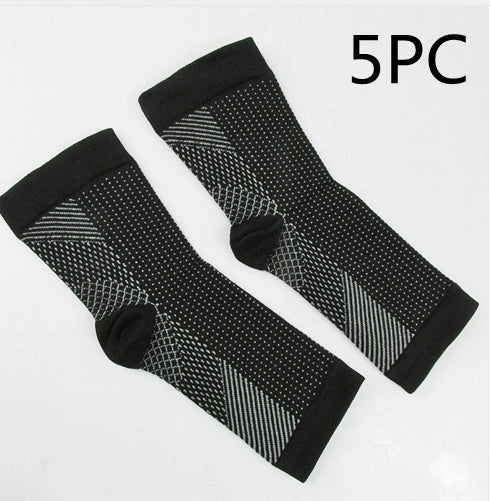 Unisex anti-fatigue compression ankle socks for sports and recovery