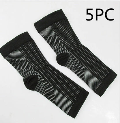 Unisex anti-fatigue compression ankle socks for sports and recovery