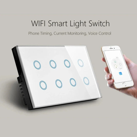 Premium Wi-Fi Enabled Smart Glass Light Switch with Intuitive Touch Control and Remote Access
