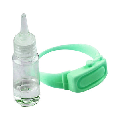 Premium wearable hand sanitiser dispenser bracelet in various colours, made with durable silicone TPU material