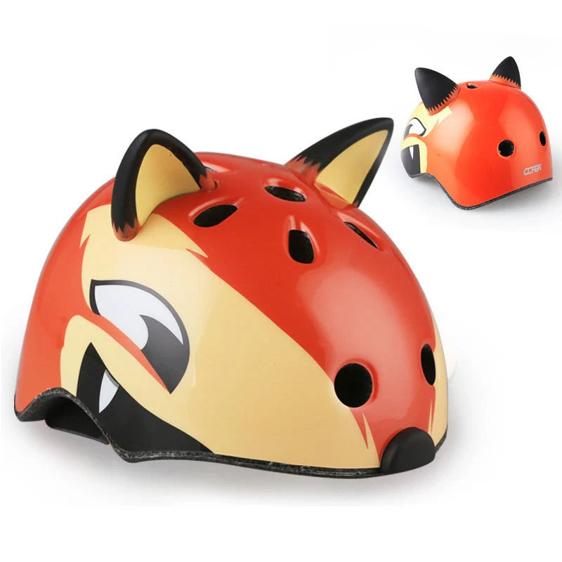 Child wearing Roller Skating Balancer Helmet with shark design for safety and style