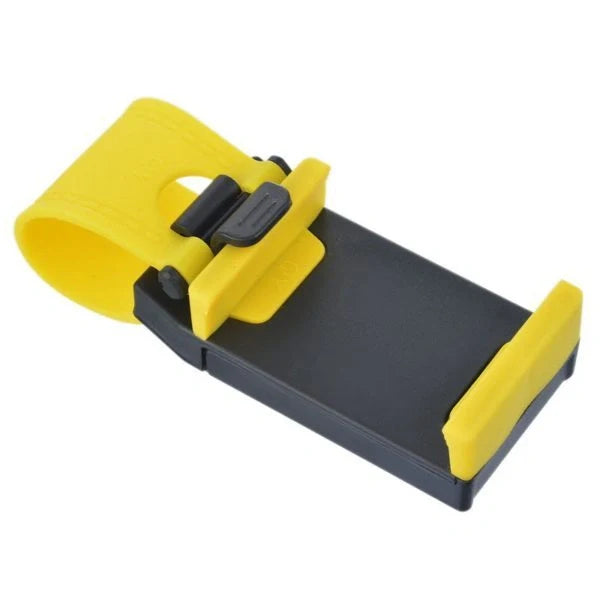 Universal steering wheel phone mount for hands-free smartphone use