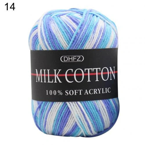 Vibrant multi-colour jacquard knitting yarn for creative projects