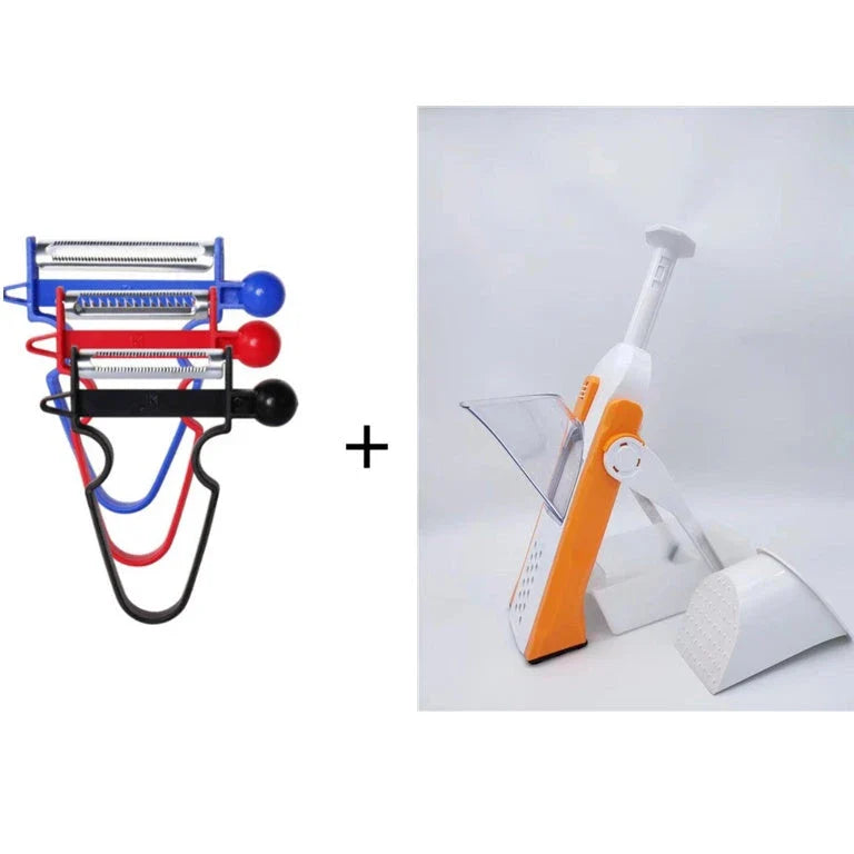 Premium Multifunctional Vegetable Slicer and Chopper with Stainless Steel Blades and Durable ABS Construction