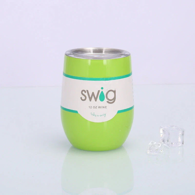 Premium Stainless Steel Insulated Wine Tumbler in Various Vibrant Colors - 12 oz Capacity, Vacuum Sealed Design