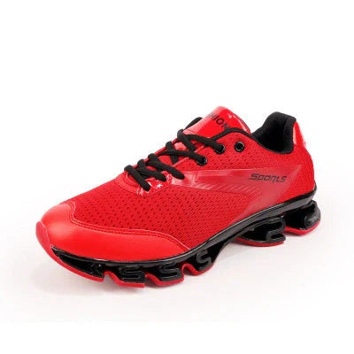 Blade Warrior Sneakers in green, white, black, and red with breathable mesh upper