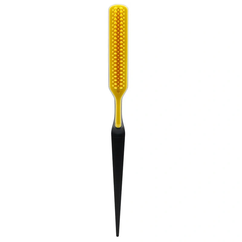 Fluffy shaped styling comb in vibrant colours for gentle hair detangling